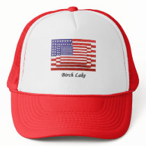 Birch Lake 3 flags fancy Mesh Hats