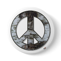 Birch Peace Button by threesalamanders Birch Peace Button