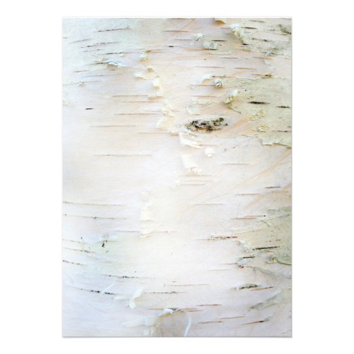 Birch tree heart rustic wedding invitations