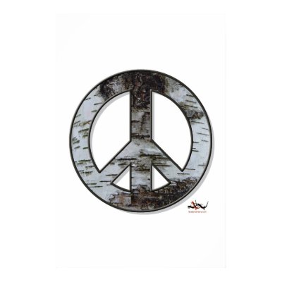 Birch Tree Peace Poster by threesalamanders