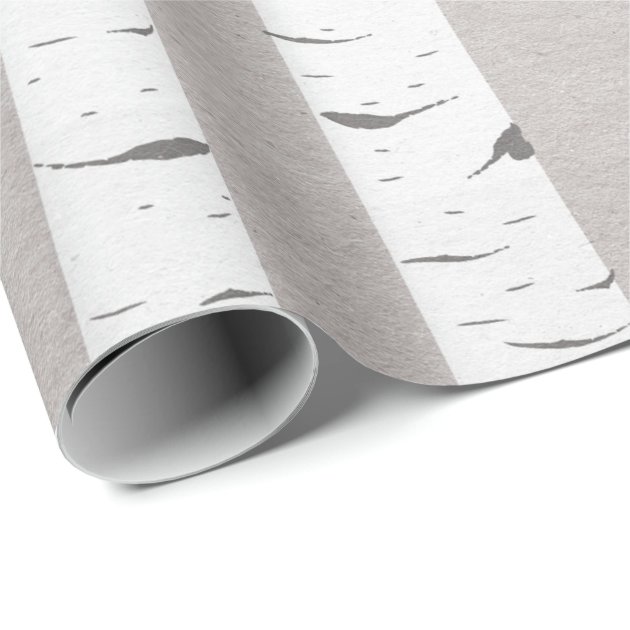 Birch Tree Rustic Woodland Wrapping Paper-2