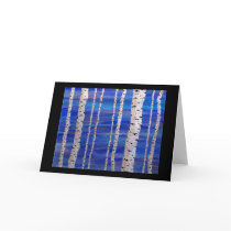birch trees greeting card