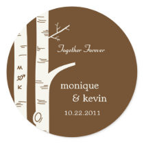 Birch Trees Favor Stickers or Envelope Seals
