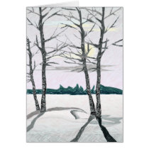 Birch Trees in the Morning cards by Quequay Birch Trees in the Morning cards