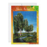 BIRCH TREES IN TUSCANY,green brown yellow sparkles Invitations