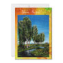 BIRCH TREES IN TUSCANY,green brown yellow sparkles Invite
