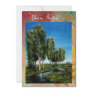 BIRCH TREES IN TUSCANY,green red  gold sparkles Announcements