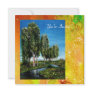 BIRCH TREES IN TUSCANY,yellow green gold sparkles Personalized Invite