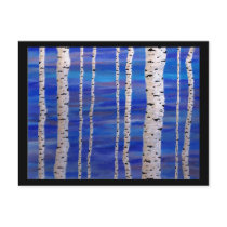 birch trees postcards