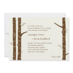 Birch Trees Wedding Invitation - Almond