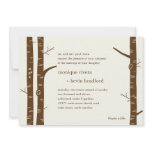 Birch Trees Wedding Invitation - Almond