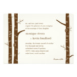 Birch Trees Wedding Invitation - Almond