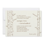 Birch Trees Wedding Invitation - Sketchy