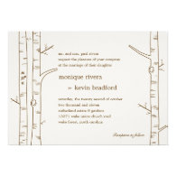 Birch Trees Wedding Invitation - Sketchy