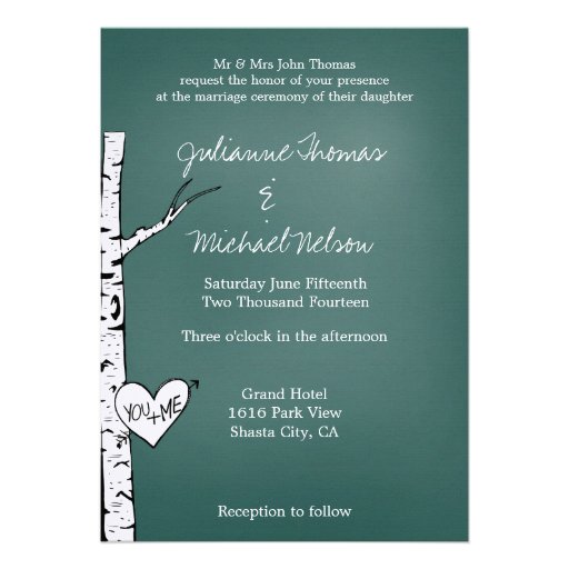 Birch Trees Wedding Invitations