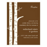 Birch Trees Wedding Reception Card - Chocolate Invites