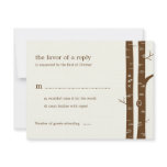 Birch Trees Wedding RSVP Card - Almond Announcements