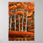 Birches Autumn Landscape posters
