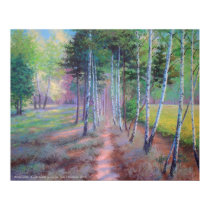 Birches path. posters by herrerojulia Birches path. posters
