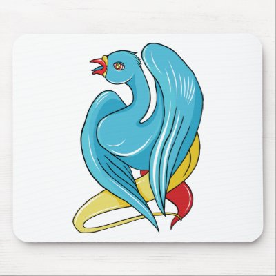 Bird 9 Vintage Forties Tattoo Bird Art Mouse Pad by goodnewsgifts