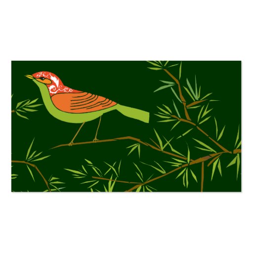 Bird and Bamboo Business Card (back side)