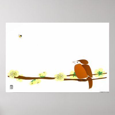 Bird and Bee Print by DConger
