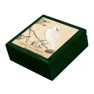 Bird and Flower Album, Cockatoo and Camellia Trinket Boxes