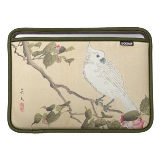 Bird and Flower Album, Cockatoo and Camellia Sleeve For MacBook Air