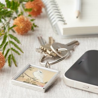 Bird and Flower Album, Cockatoo and Camellia Keychains