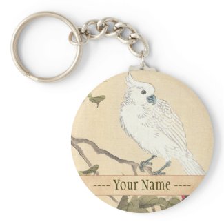 Bird and Flower Album, Cockatoo and Camellia Keychains