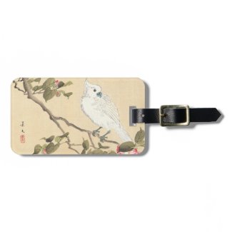 Bird and Flower Album, Cockatoo and Camellia Luggage Tag