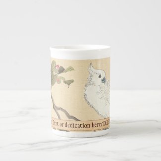 Bird and Flower Album, Cockatoo and Camellia Bone China Mug