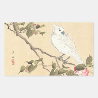 Bird and Flower Album, Cockatoo and Camellia Stickers