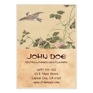 Bird and Flower Album, Japanese Tit and Arrowroot Business Card