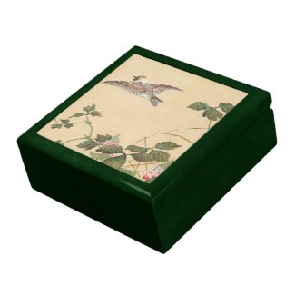 Bird and Flower Album, Japanese Tit and Arrowroot Jewelry Box