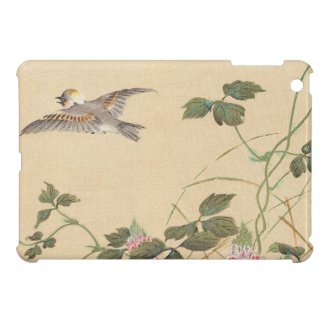 Bird and Flower Album, Japanese Tit and Arrowroot iPad Mini Cover