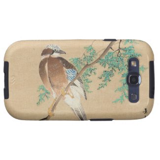 Bird and Flower, Eurasian Jay and Chinese Arborvit Samsung Galaxy S3 Case