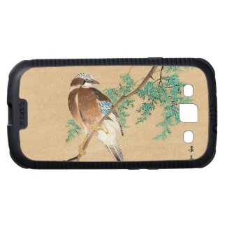 Bird and Flower, Eurasian Jay and Chinese Arborvit Galaxy SIII Cases