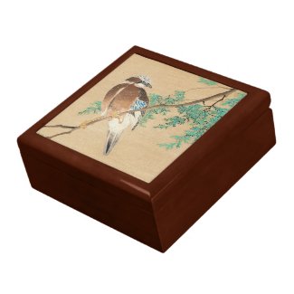 Bird and Flower, Eurasian Jay and Chinese Arborvit Keepsake Box
