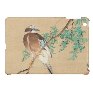 Bird and Flower, Eurasian Jay and Chinese Arborvit iPad Mini Cover