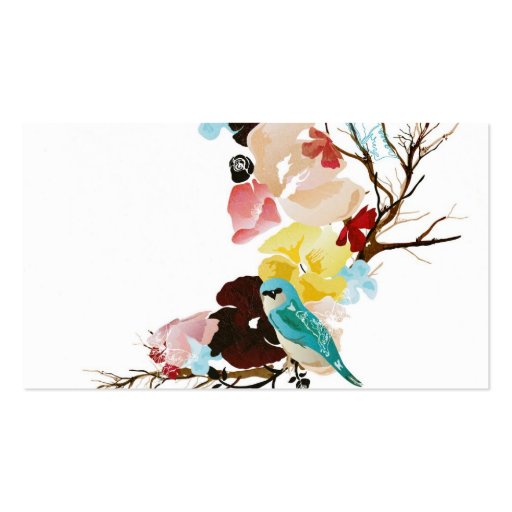 Bird and flowers Business Card
