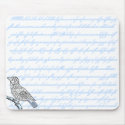 Bird and Letters Mousepad by SBCSTUDIO Bird and Letters Mousepad