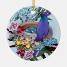 bird and nest christmas ornaments