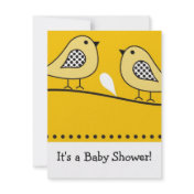 Bird Baby Shower Invitation : : Yellow