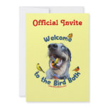 Bird Bath Dog Custom Invite
