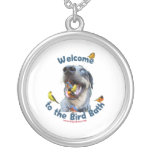 Bird Bath Dog Personalized Necklace