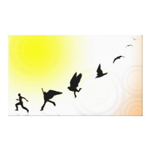 Bird Brain Stretched Canvas Print