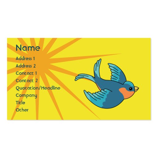 Bird - Business Business Card Templates (front side)