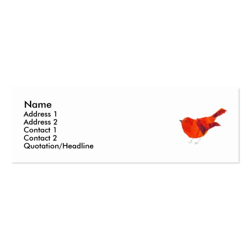 Bird Business Card (front side)