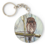 Bird / Cactus Ferruginous Pygmy Owl keychains